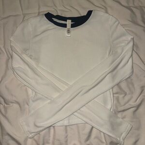 Skims white and navy long sleeve